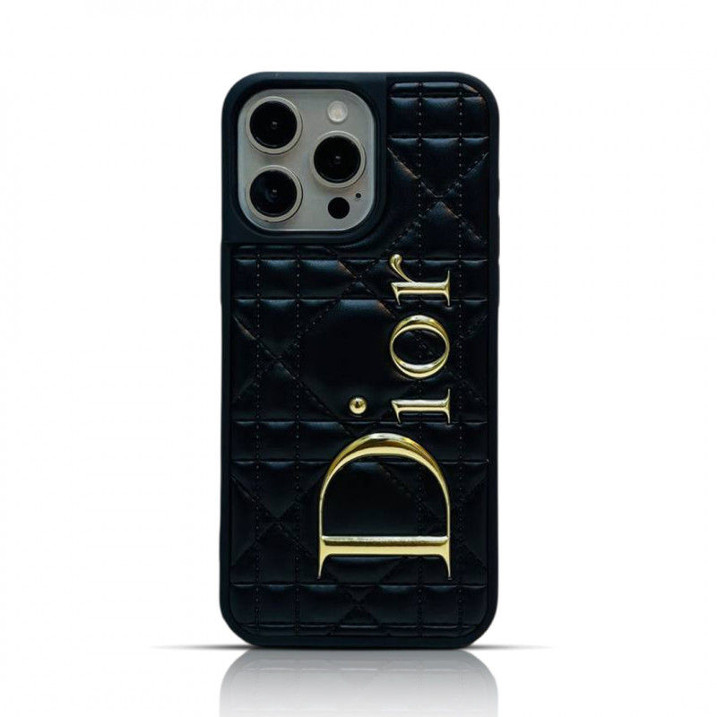 Luxury Dior Print Puffer Case For iPhone 12 To 16 Pro Max